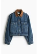 Джинсовая куртка женская H&M 271267253 S Синяя (2727000119157) - изображение 3