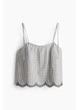 Топ жіночий H&M 271277598 S Білий/Смужка (2727000135423) - зображення 4