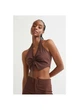 Топ женский H&M 271048356 L Коричневый (2727000141868) - изображение 1