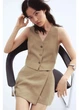 Спідниця міні літня жіноча H&M 271288135 42 Темно-бежева (2727000121143) - зображення 5