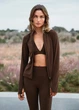 Спортивная кофта женская H&M 271256470 L Темно-коричневая (2727000096557) - изображение 1