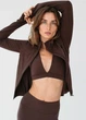 Спортивная кофта женская H&M 271256470 L Темно-коричневая (2727000096557) - изображение 3