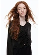Підлітковий лонгслів для дівчинки H&M 271078484 170 см Чорний (2727000123420) - зображення 1