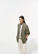 Піджак подовжений жіночий H&M 271261592 XXS Хакі (2727000136864) - зображення 2