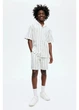 Подростковые шорты на резинке для мальчика H&M 271286379 146 см Белый/Синий (2727000143022) - изображение 1