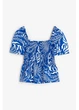 Топ жіночий H&M 271157872 3XL Синій/Білий (2727000127763) - зображення 2