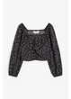 Подростковая блузка для девочки H&M 271145349 158 см Черный/Цветы (2727000122461) - изображение 1