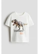 Дитяча футболка для хлопчика H&M 271216652_dinorex 110 см Біла/Малюнок (2727000116354) - зображення 1
