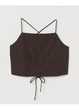 Топ женский H&M 270983443 L Коричневый (2727000143633) - изображение 2