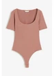 Боди-футболка женская H&M 271154640_pudra M Пудровая (2727000130527) - изображение 1