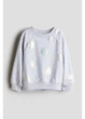 Дитячий світшот для дівчинки H&M 271216937 110 см Сірий (2727000125806) - зображення 1