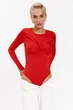 Боді-блузка жіноча H&M 271232951_red XS Червона (2727000131746) - зображення 1