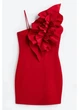 Сукня вечірня коротка літня жіноча H&M 271158539 L Червона (2727000109349) - зображення 2