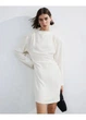 Сукня коротка осіння жіноча H&M 271198523 XS Кремова (2727000133160) - зображення 1
