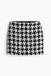 Юбка мини осенняя прямая женская H&M 271245508_blackgrey 38 Светло-серый/Черный (2727000134341) - изображение 2