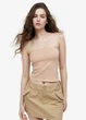 Топ женский H&M 271153656 M Светло-бежевый (2727000108144) - изображение 1