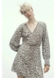 Платье короткое летнее женское H&M 271247039 XS Леопардовое (2727000120634) - изображение 1