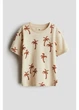 Детская футболка для мальчика H&M 271216652_palmtree 110 см Светло-бежевый/Пальмы (2727000145842) - изображение 3
