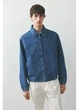 Джинсовая куртка мужская H&M 271262246 S Синяя (2727000120443) - изображение 5