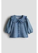 Деткая джинсовая рубашка для девочки H&M 271235865 68 см Голубая (2727000135386) - изображение 1