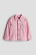Детская джинсовая куртка для девочки H&M 271260993 104 см Розовая (2727000132125) - изображение 2