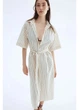 Платье-рубашка миди летнее женское H&M 271278042 M Кремовое (2727000134389) - изображение 1
