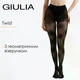 Женские фантазийные колготки с геометрическим узором Giulia TWIST 40 (2) 3 Black-nero, 40 DEN, геометрический принт - изображение 1