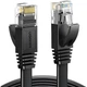 Патч корд Ugreen мережевий кабель 1000 Мбіт\с Ethernet RJ45 Cat 6 плоский 10М Black (NW102) - зображення 1