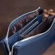 Женский кожаный клатч ST Leather синий из натуральной кожи большой кошелек на молнии с ремешком для документов 70228 - изображение 9