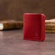 Портмоне женское GRANDE PELLE из натуральной кожи вертикальное с монетницей Красное 55699 - изображение 6