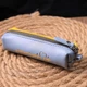 Женская кожаная ключница GRANDE PELLE желто-голубая на молнии с кольцом 15х5 см 56003 - изображение 5