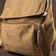 Жіночий міський текстильний рюкзак Vintage коричневий середнього розміру з клапаном для роботи, навчання та повсякденного використання 70679 - зображення 8