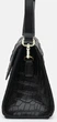 Женская кожаная сумка Borsa Leather натуральная кожа черная с ремнем через плечо 54253 - изображение 4