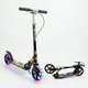 Самокат двухколесный складной со светящимися LED колесами 200 мм Scooter City Riding 671-2 Black-Yellow-Multicolor - зображення 5