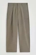 Штани чоловічі COS wide-leg cotton-twill trousers 1282015002 Eur 46 Бежево-коричневий - зображення 6