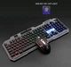 Ігровий комплект клавіатура та миша T25 USB RGB дротового підсвічування метал-підставка смартфон чорний - зображення 4