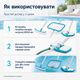 Набір для чищення басейну Intex Krystal Clear Pool Basics із вакуумною насадкою, сачком і щіткою для ручки Ø29,8 мм - зображення 3