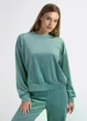 Женский велюровый комплект: свитшот и брюки Giulia SOFT WINTER 5815/080 L Green-jade, домашний, хлопковый велюр - изображение 8