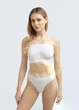 Трусики стринги женские бесшовные Giulia STRING BRIEFS COLOR L/XL White-cloud dancer, микрофибра, низкая посадка, белые - изображение 2