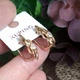 Серьги Xuping Jewelry длина 1.7см ширина 9мм медицинское золото позолота 18К с1701 - изображение 4