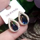 Сережки Xuping Jewelry довжина 1.7см ширина 1.2см медичне золото позолота 18К с1699 - зображення 3