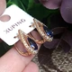 Сережки Xuping Jewelry довжина 1.7см ширина 1.2см медичне золото позолота 18К с1699 - зображення 5