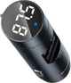 Автомобільний FM-модулятор Baseus Energy Column + bluetooth (2USB) CCNLZ-C0G (Темно-сірий) - зображення 2