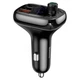 Автомобільний FM-модулятор Baseus T-Typed Bluetooth CCTM-B01 (2USB/1Type-C/36W) Чорний - зображення 7