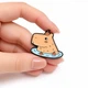 Значок (пін) BROCHE брошка біжутерія Тварини Капібара в коричневий коричневий BRGV114583 - зображення 7
