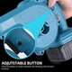 Аккумуляторная воздуходувка-пылесос 2в1 24V 1300 mAh, отдушка для листьев, пыли и снега, голубая - изображение 7