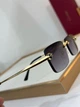 Женские солнцезащитные очки Panthère de Cartier CT0598S Картье Пантер с серыми градиентными линзами - изображение 4