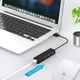 Адаптер USB на Ethernet RJ45 + 3 USB порти, перехідник чорний (М1778) - зображення 2