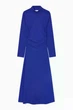 Сукня жіноча COS high-neck gathered midi dress 1140756002 XS Синій - изображение 6