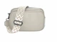Стильна жіноча сумка cross-body з натуральної шкіри Wide-770 біла - изображение 10